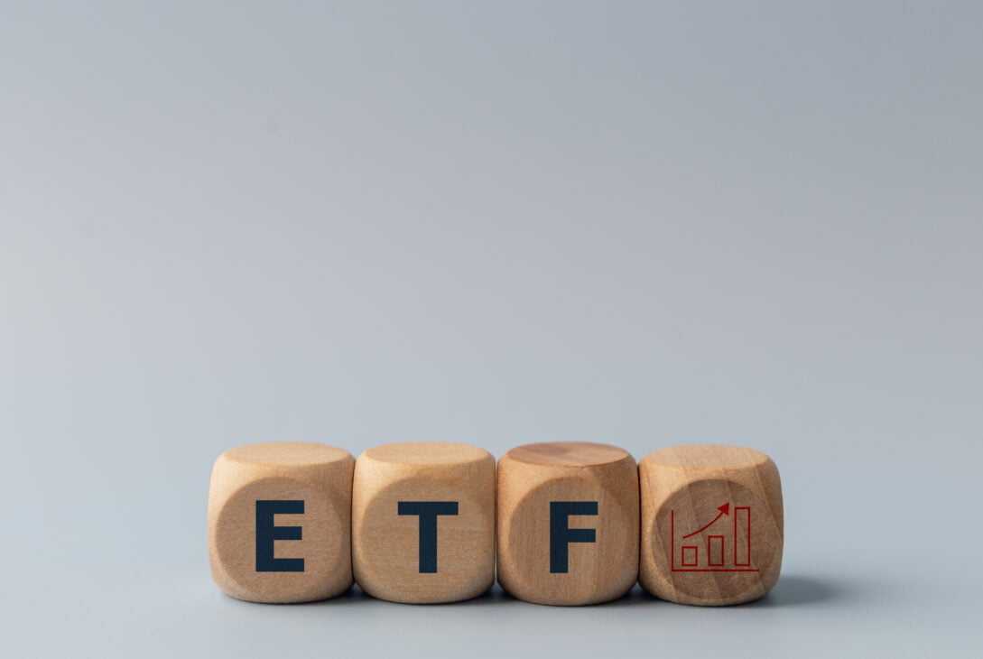 ETF (Exchange Traded Fund) Banner, Icon, and Conceptual Image.